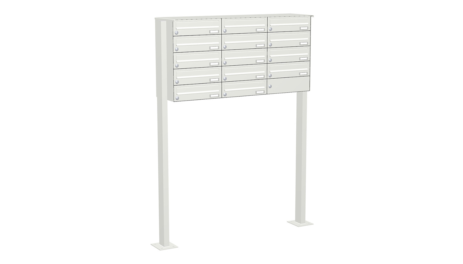 Briefkastenanlage | Freistehend | 14-fach | Waagerecht | Farbe