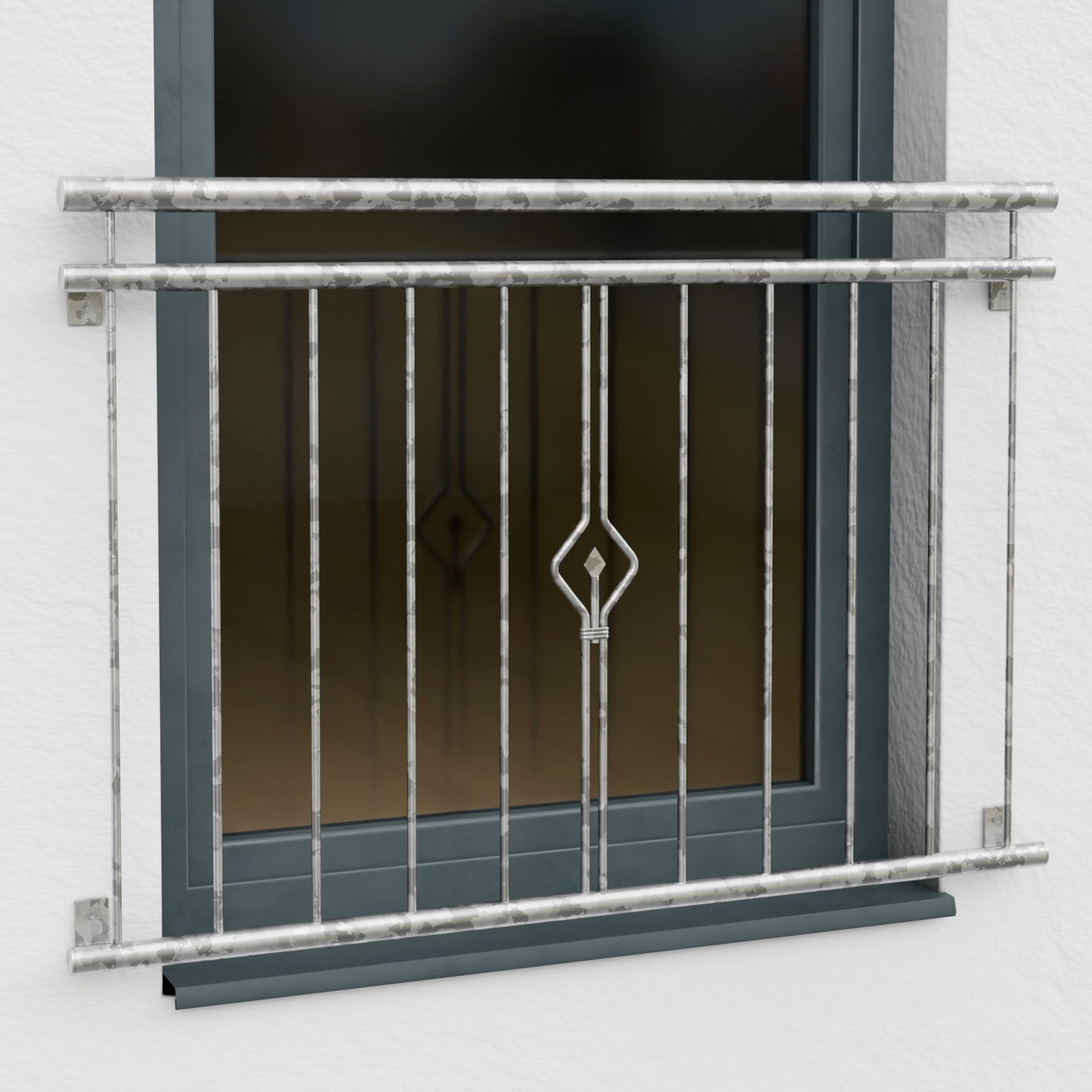 Französischer Balkon verzinkt Kerze Ornament 