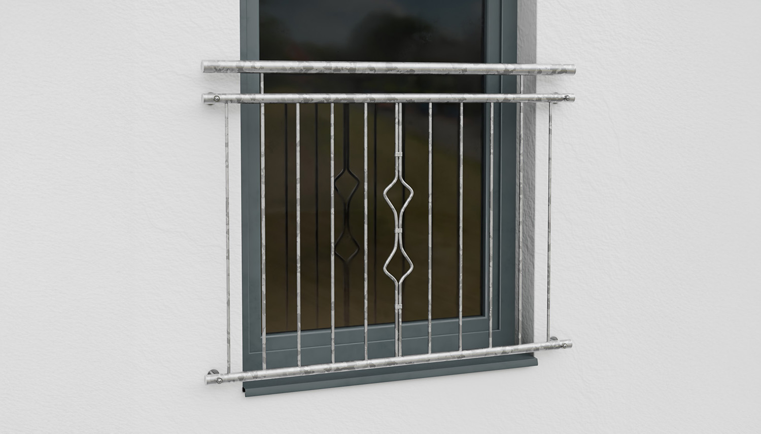 Französischer Balkon verzinkt Klingel Ornament 