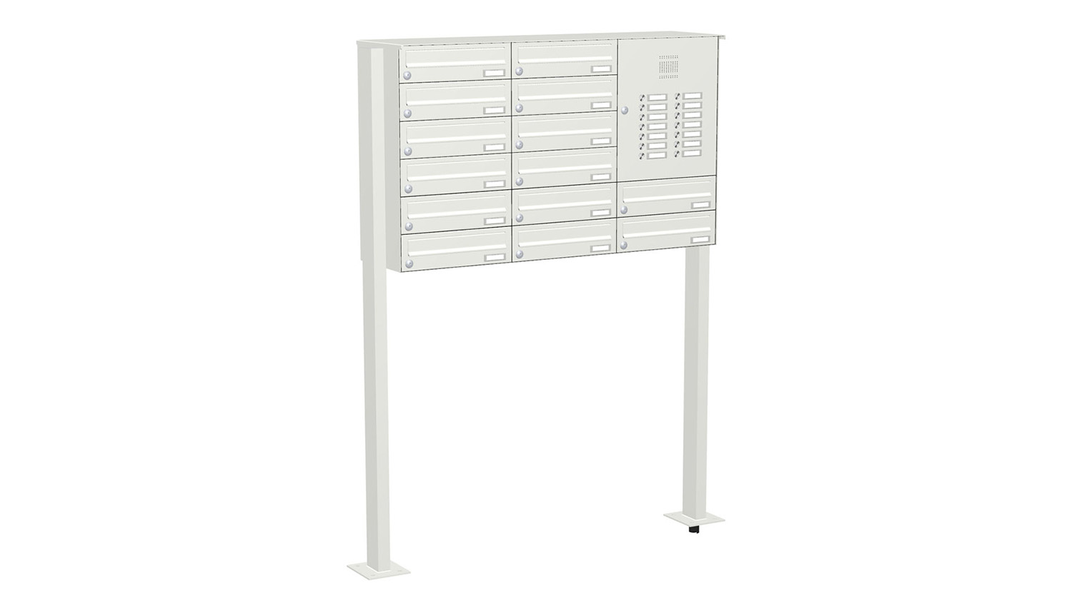 Briefkastenanlage | Freistehend | 14-fach | Waagerecht | Audio | Video | Farbe