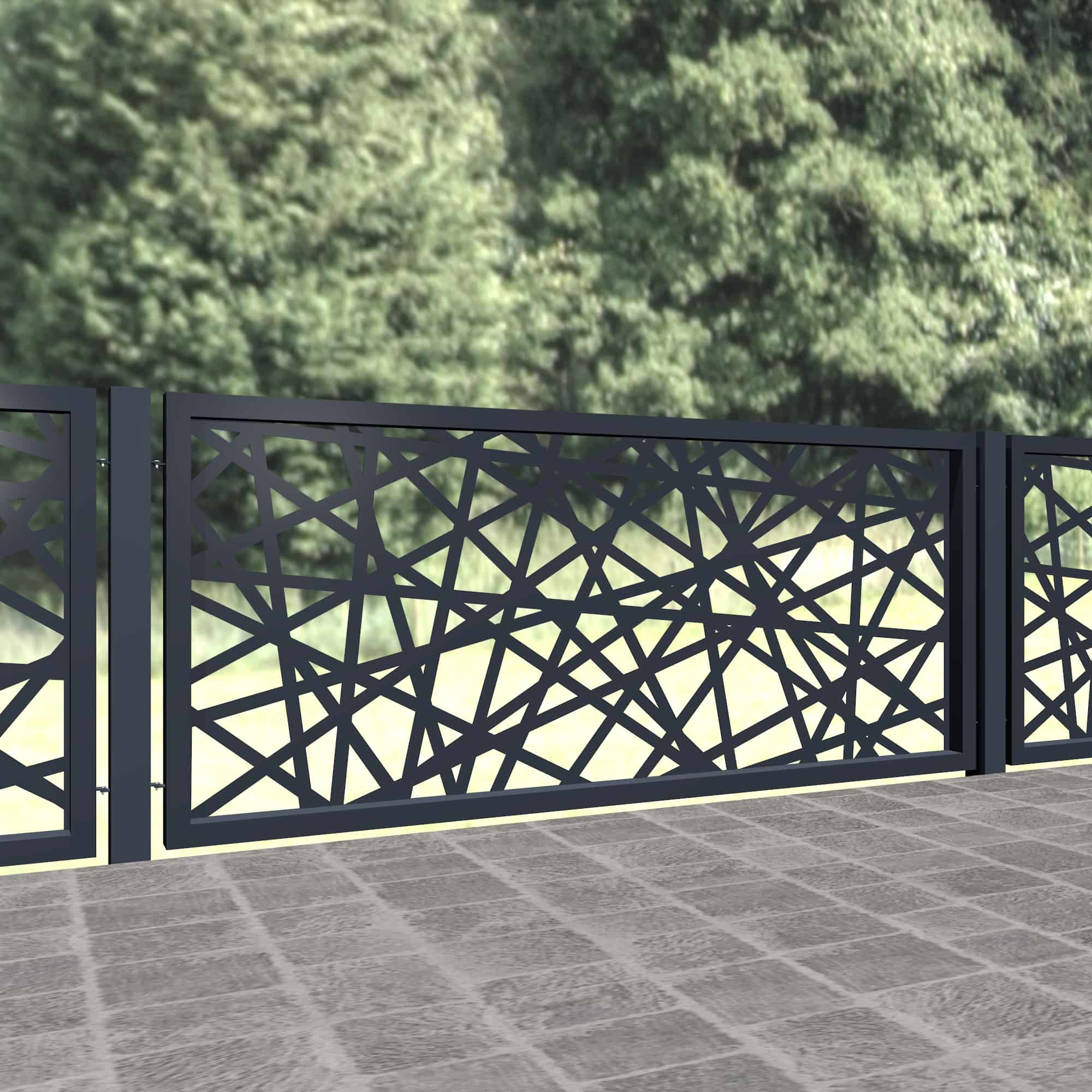 Gartenzaun Alu Laserschnitt Design AB 1