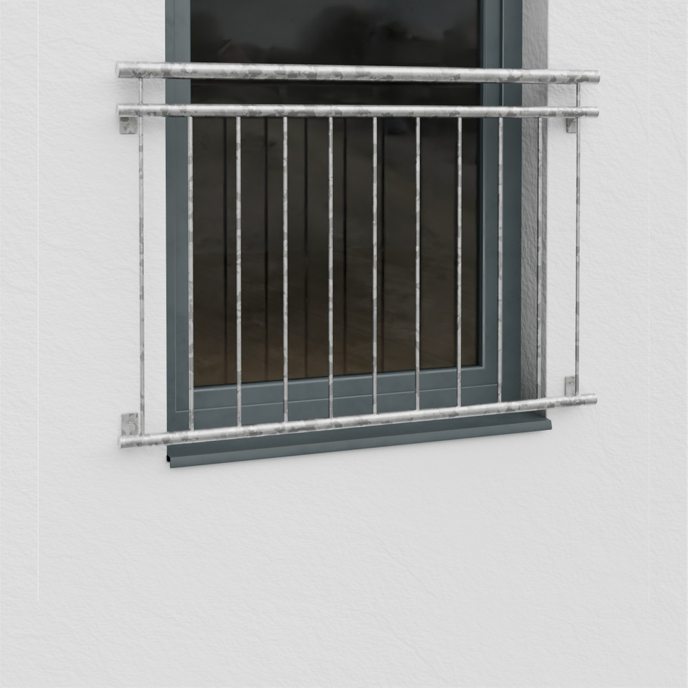 Balcons à la française en acier galvanisé