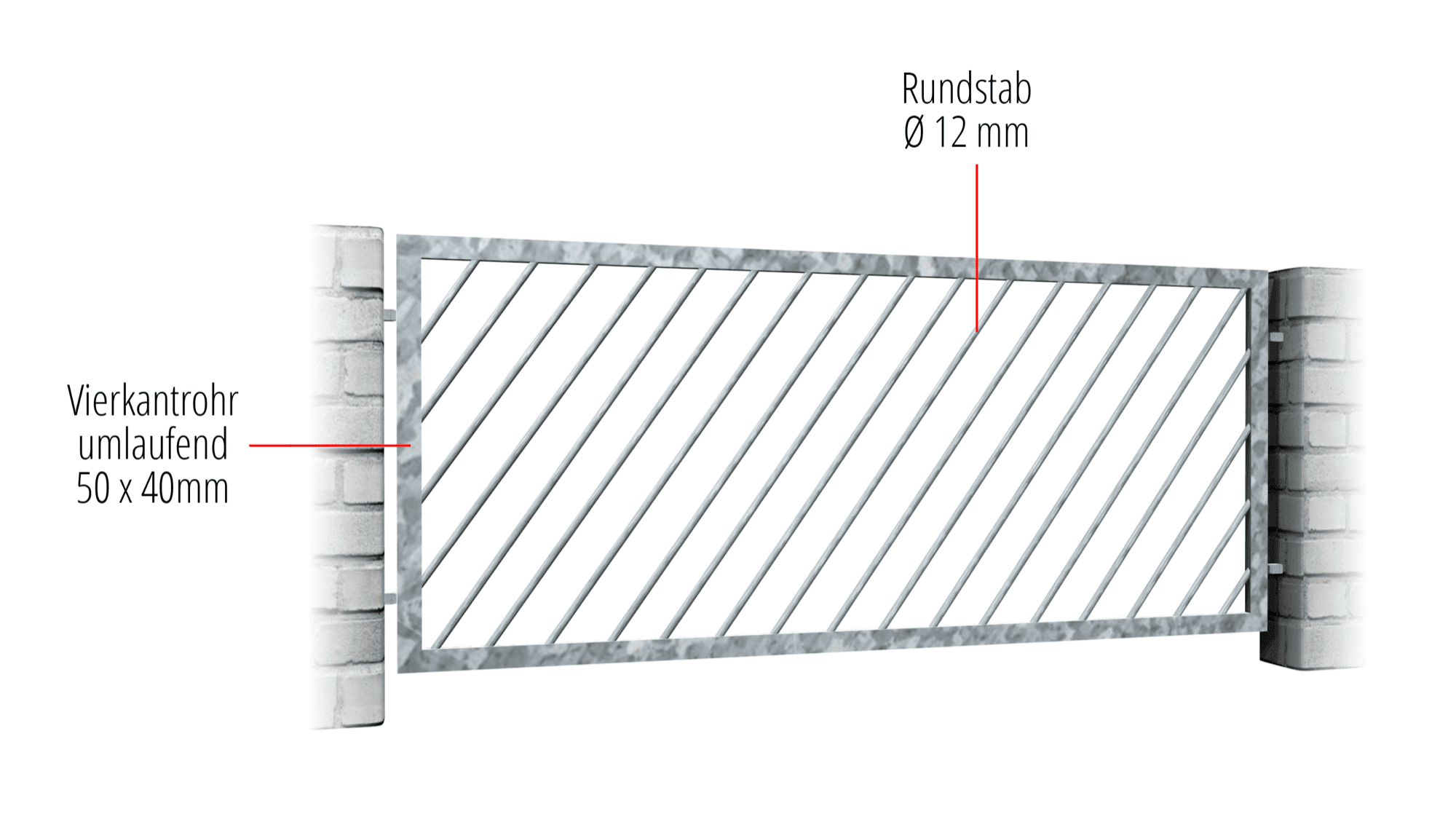 Gartenzaun verzinkt DS 2, GE