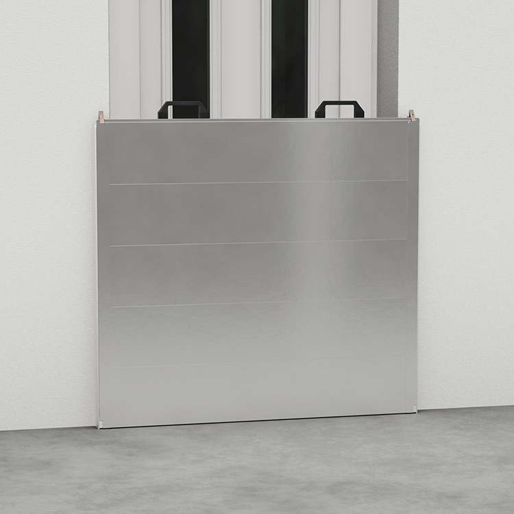 Mobile Wasserschutzwand aus Aluminium