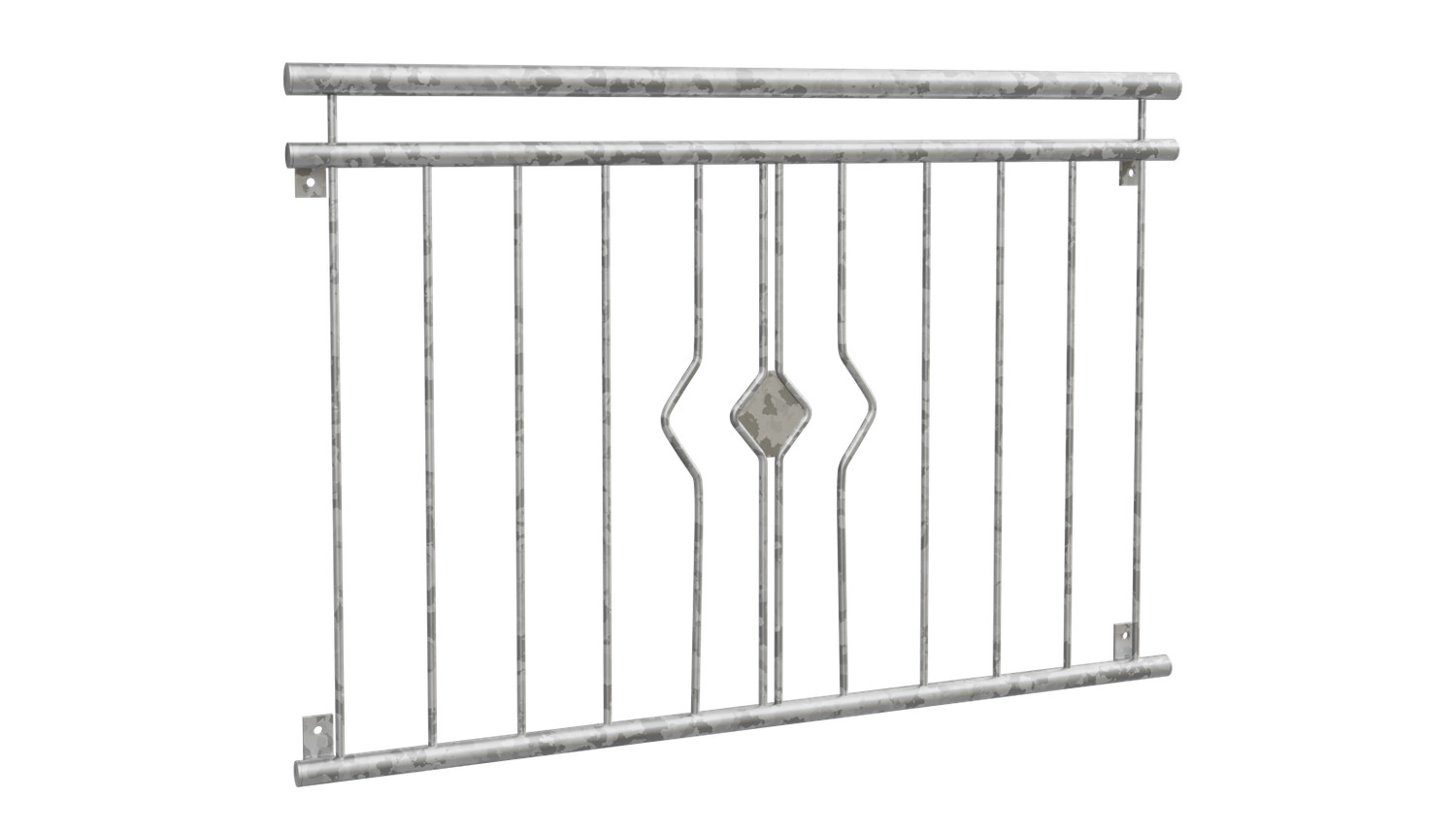 Französischer Balkon verzinkt Rhombus Ornament 