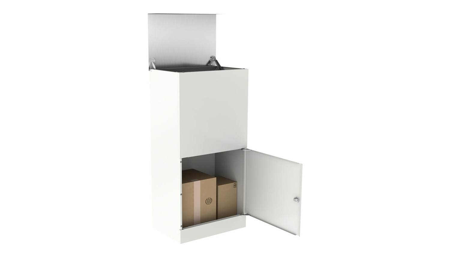 Paketbox Metall Montreal von KNOBLOCH mit Edelstahl-Klappe
