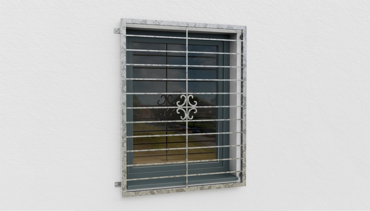 Fenstergitter verzinkt Blume