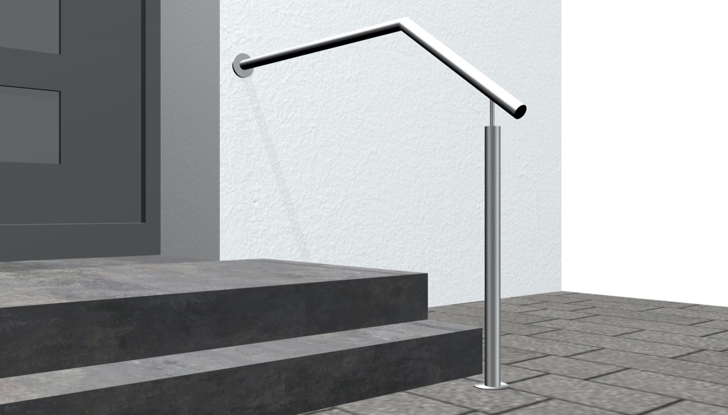 Treppenhandlauf Edelstahl mit Stift Wand-Treppe CL | Metallbau Onlineshop