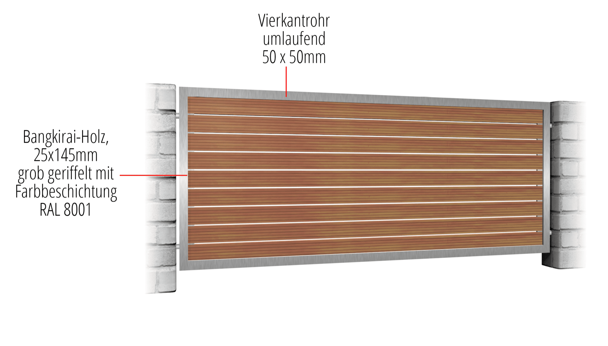 Gartenzaun Edelstahl HFW, GE