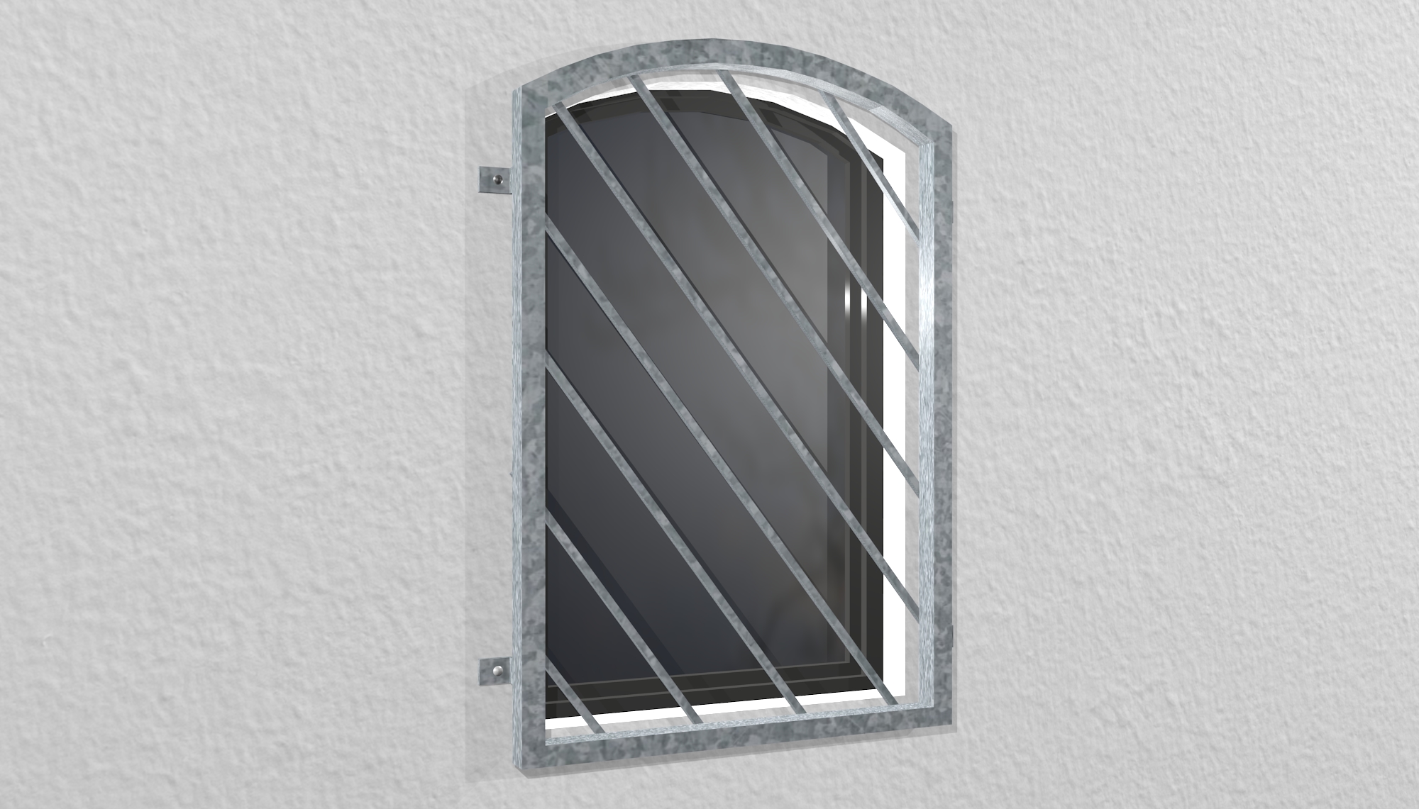 Fenstergitter verzinkt Diagonalstab 2 Oberbogen 
