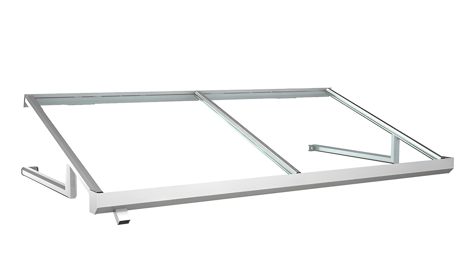 Vordach Aluminium Flandern Acrylglas