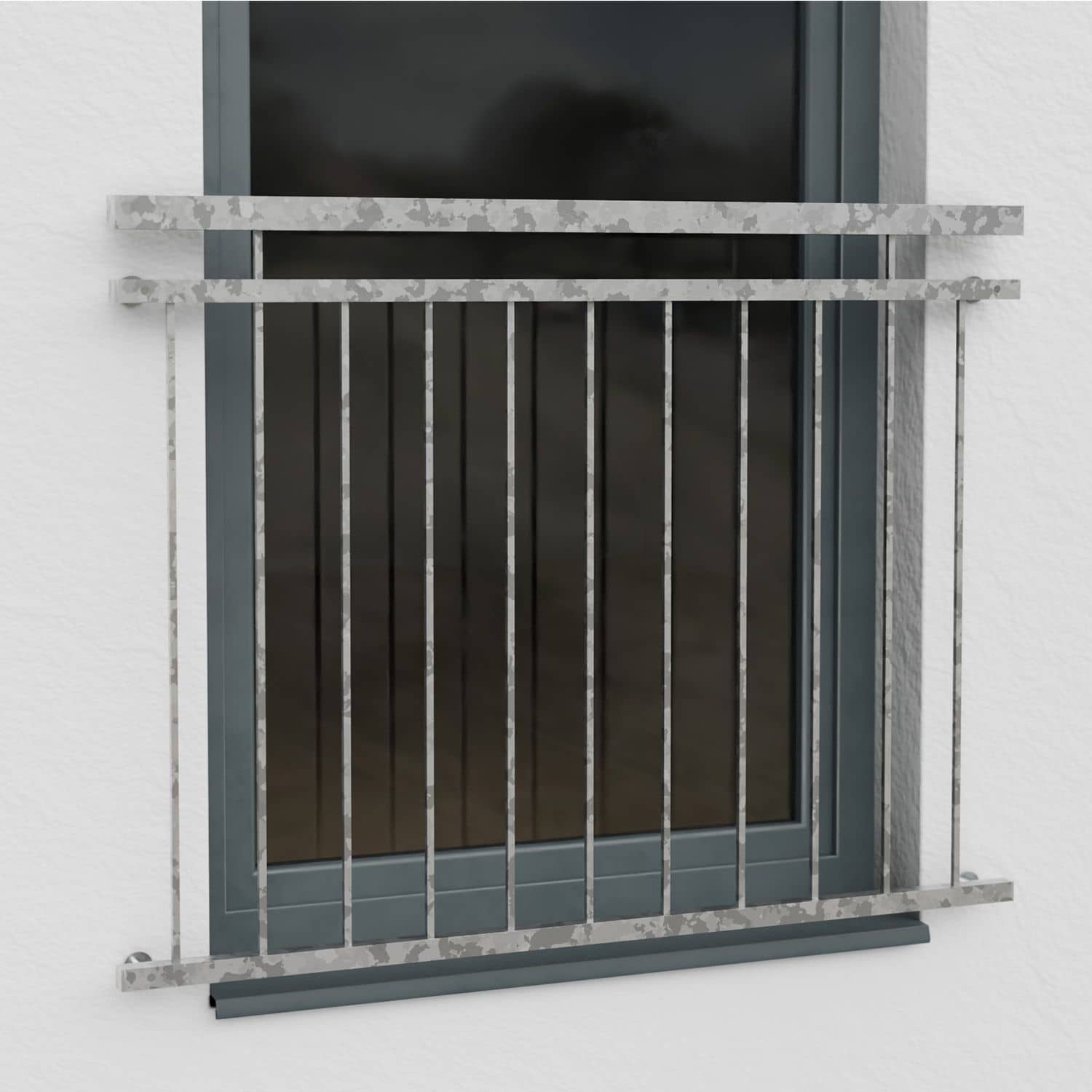 Französischer Balkon verzinkt Vierkant