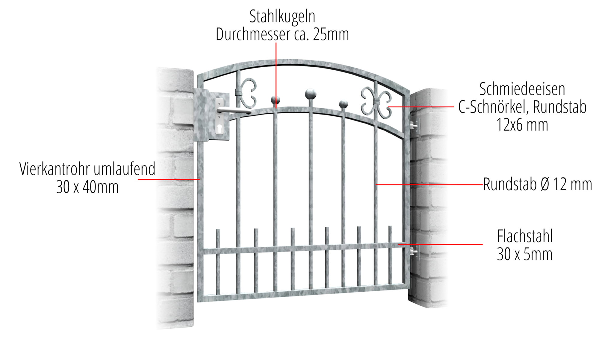 Gartentür verzinkt 1-flügelig Berlin, OB