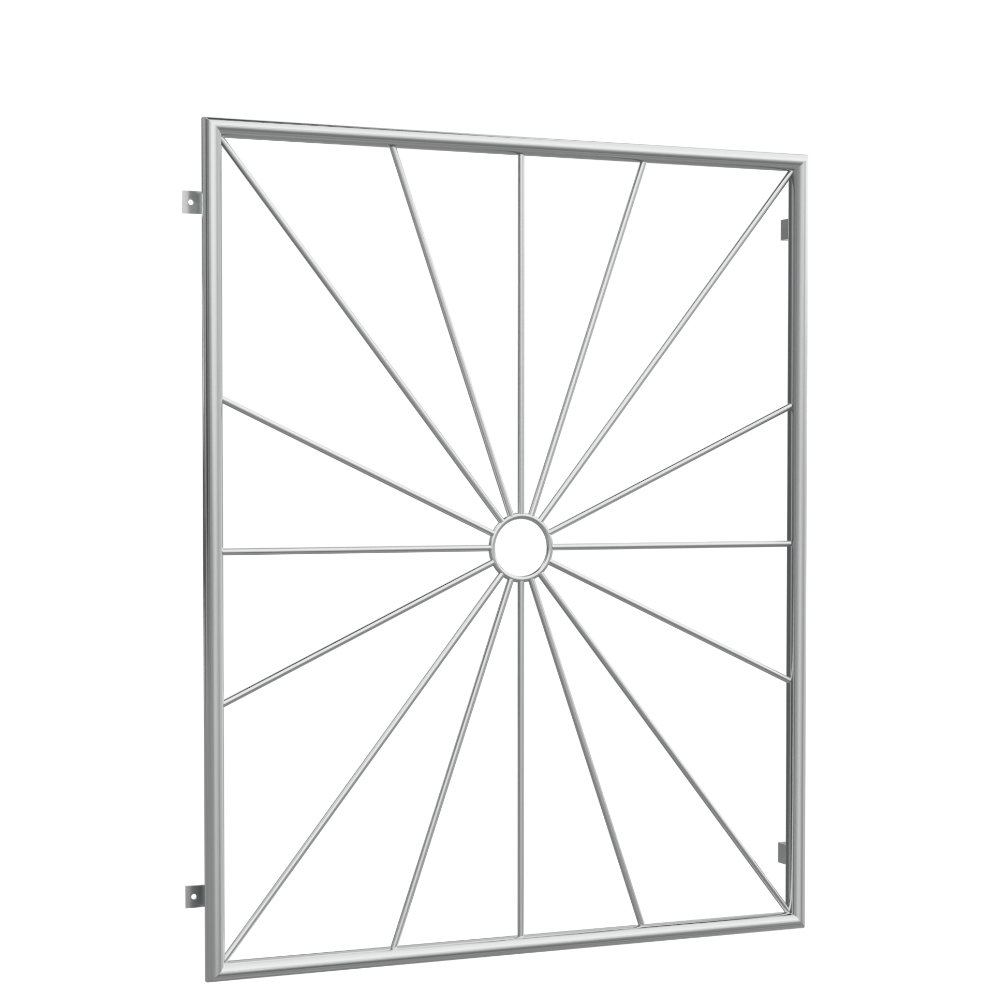 Fenstergitter Edelstahl Sonne Kreis 