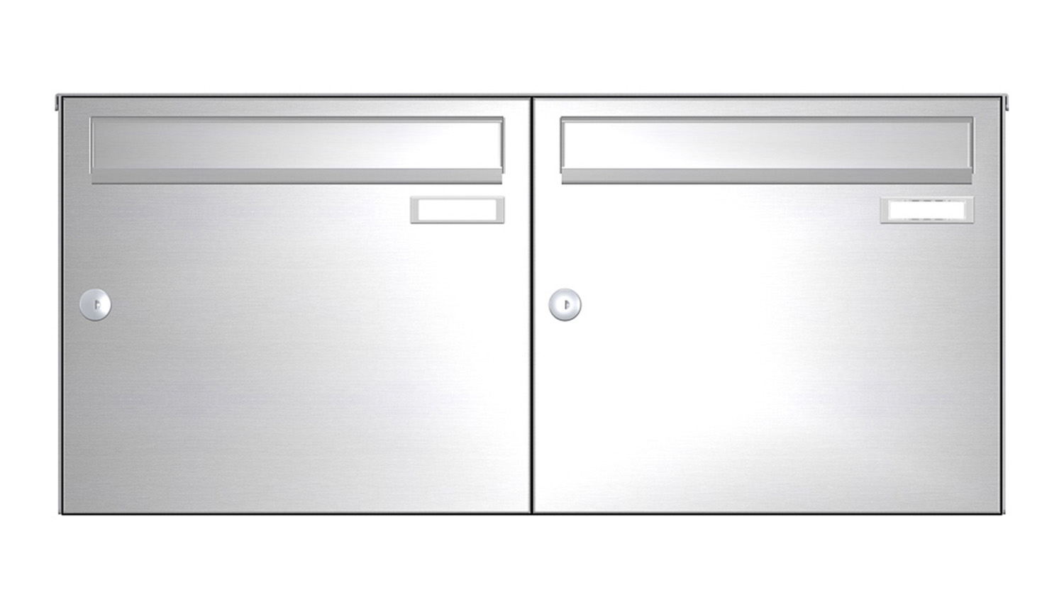 Briefkastenanlage | Aufputz | 2-fach | Senkrecht | Edelstahl