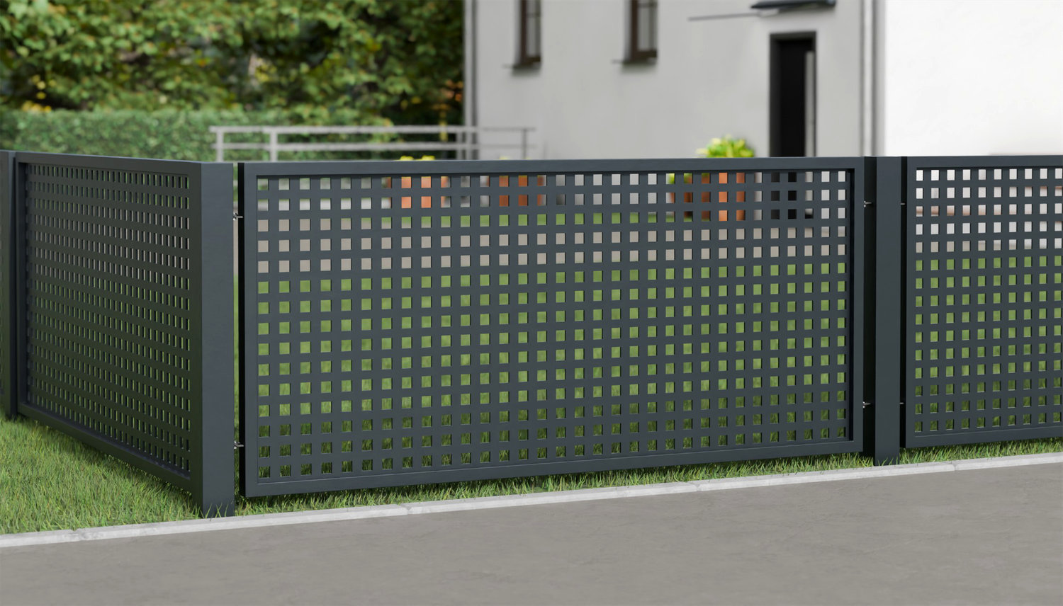 Gartenzaun Alu Laserschnitt Design QL
