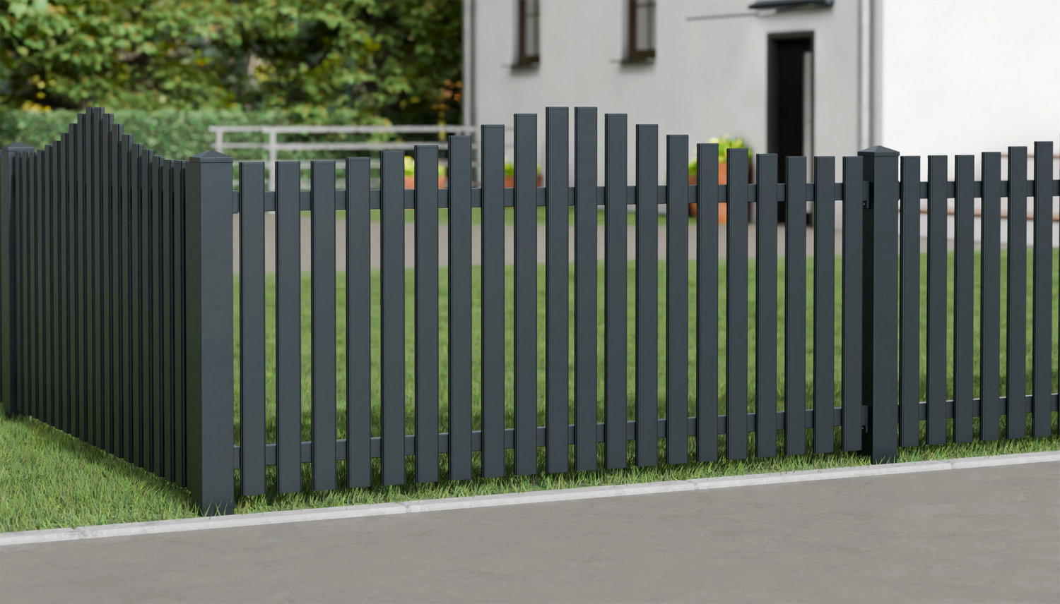 Gartenzaun Alu Latten Modern, WE