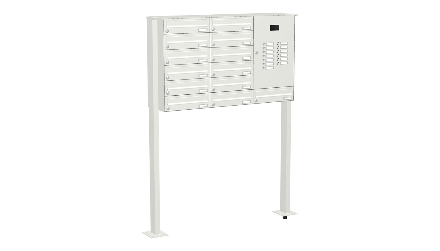 Briefkastenanlage | Freistehend | 13-fach | Waagerecht | Audio | Video | Farbe