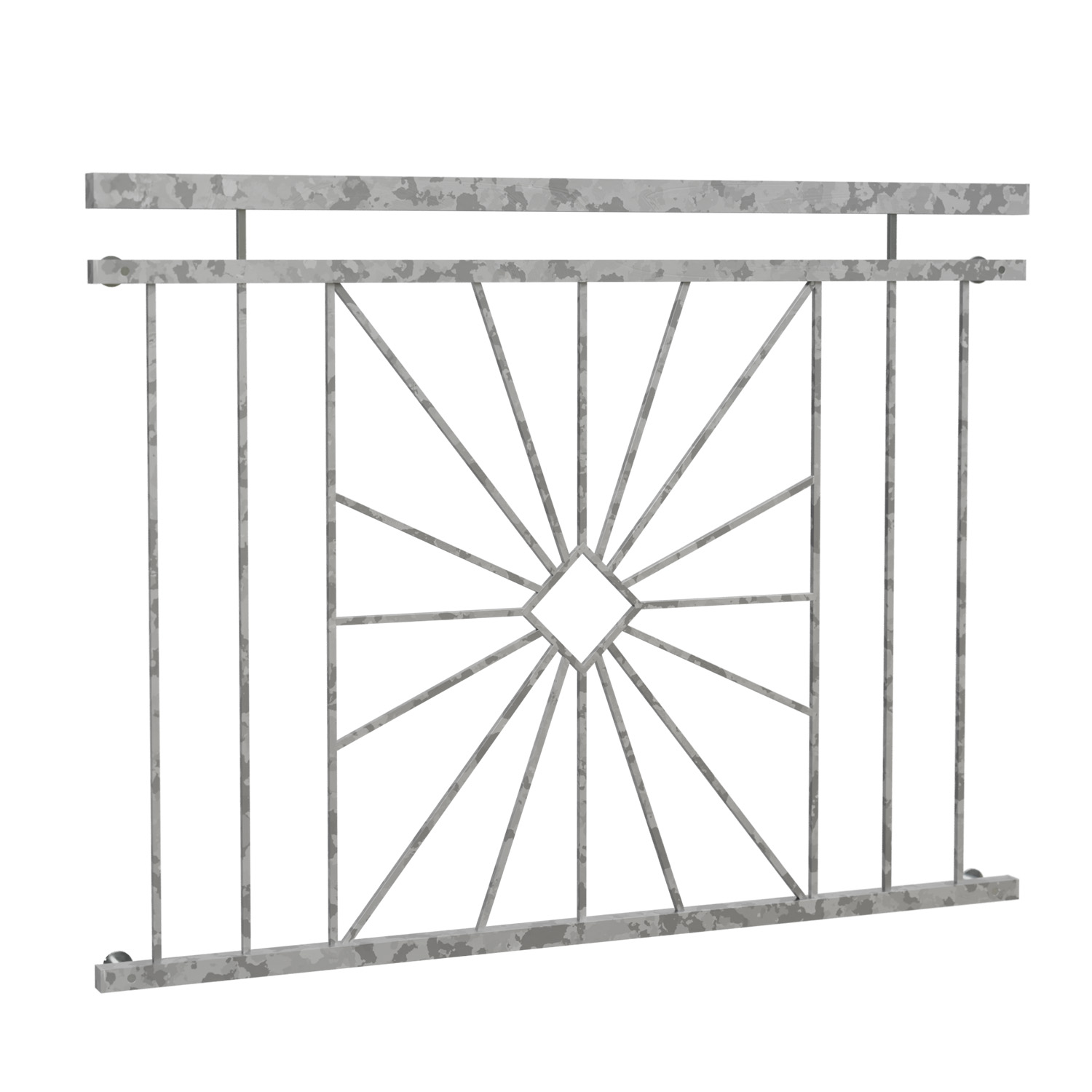 Französischer Balkon verzinkt Sonne Karo