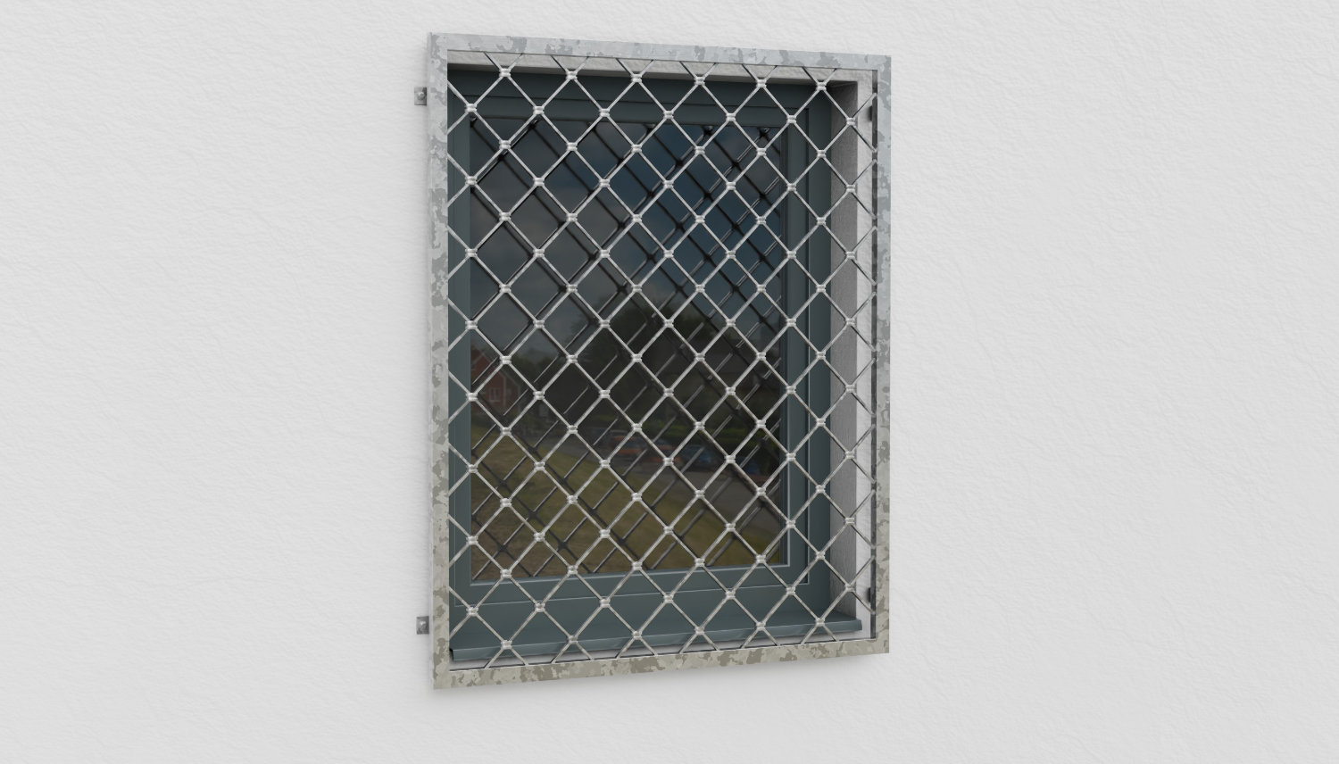 Fenstergitter verzinkt Rauten