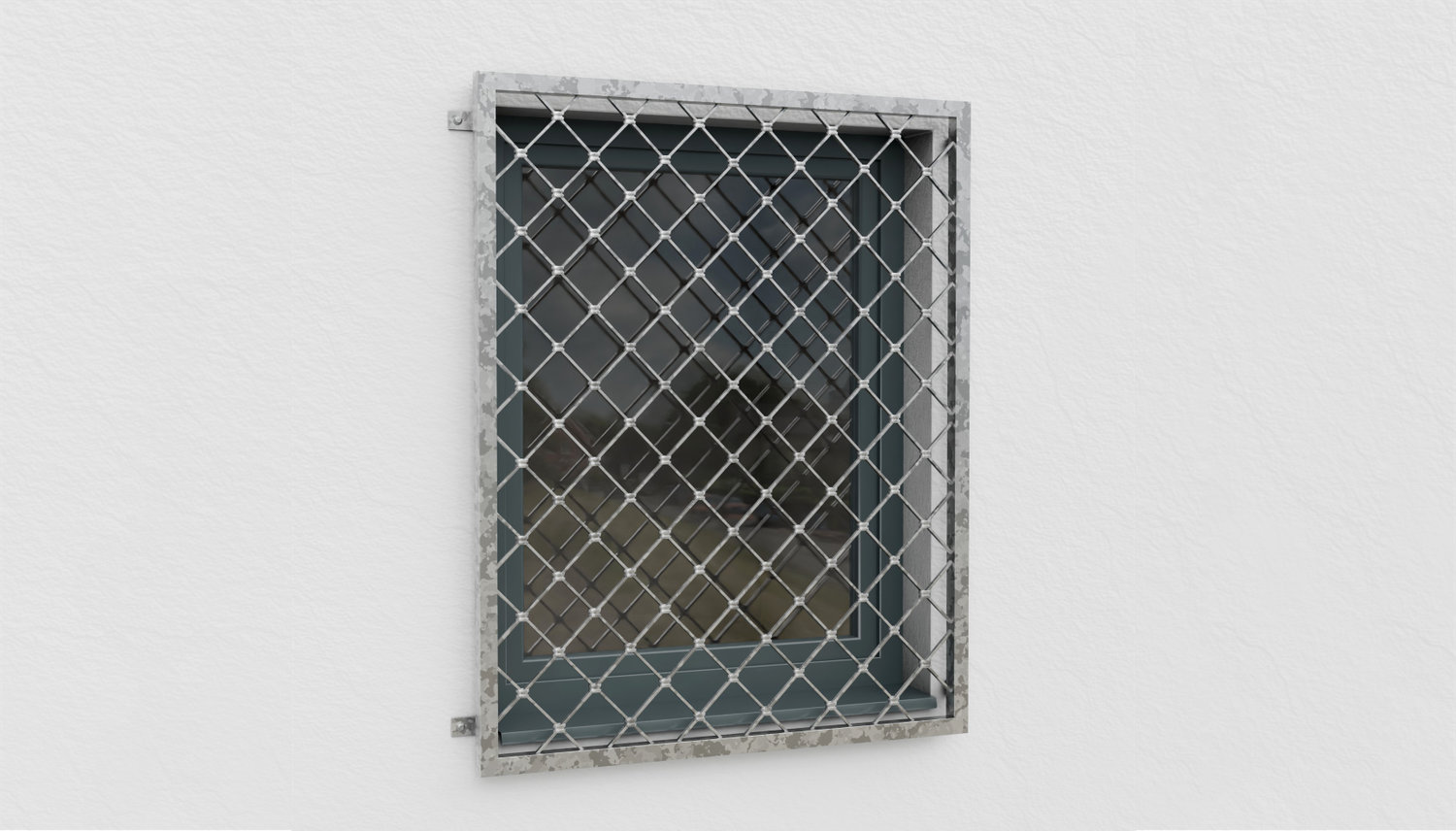 Fenstergitter verzinkt Rauten