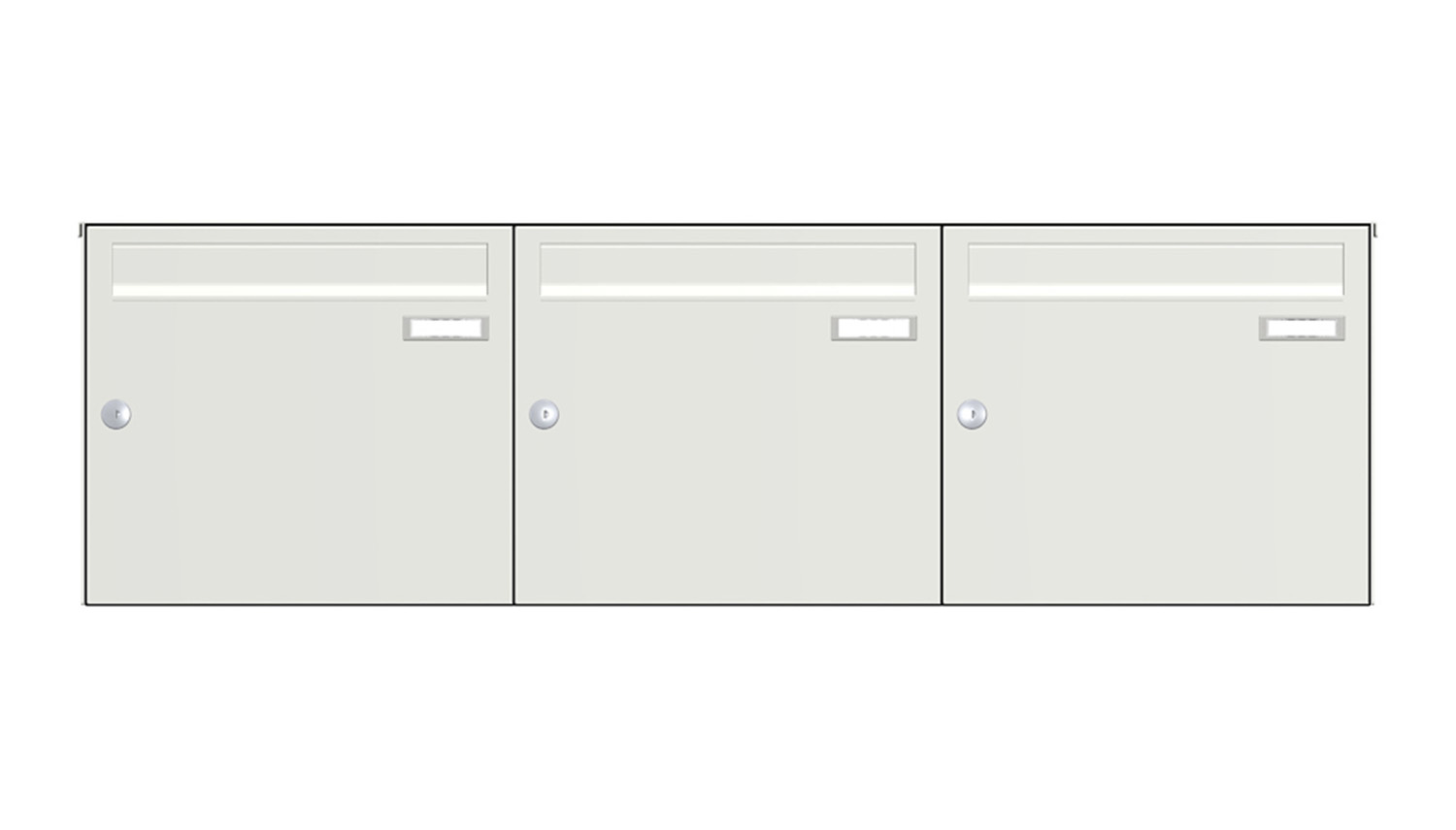 Briefkastenanlage | Aufputz | 3-fach | Senkrecht | Farbe
