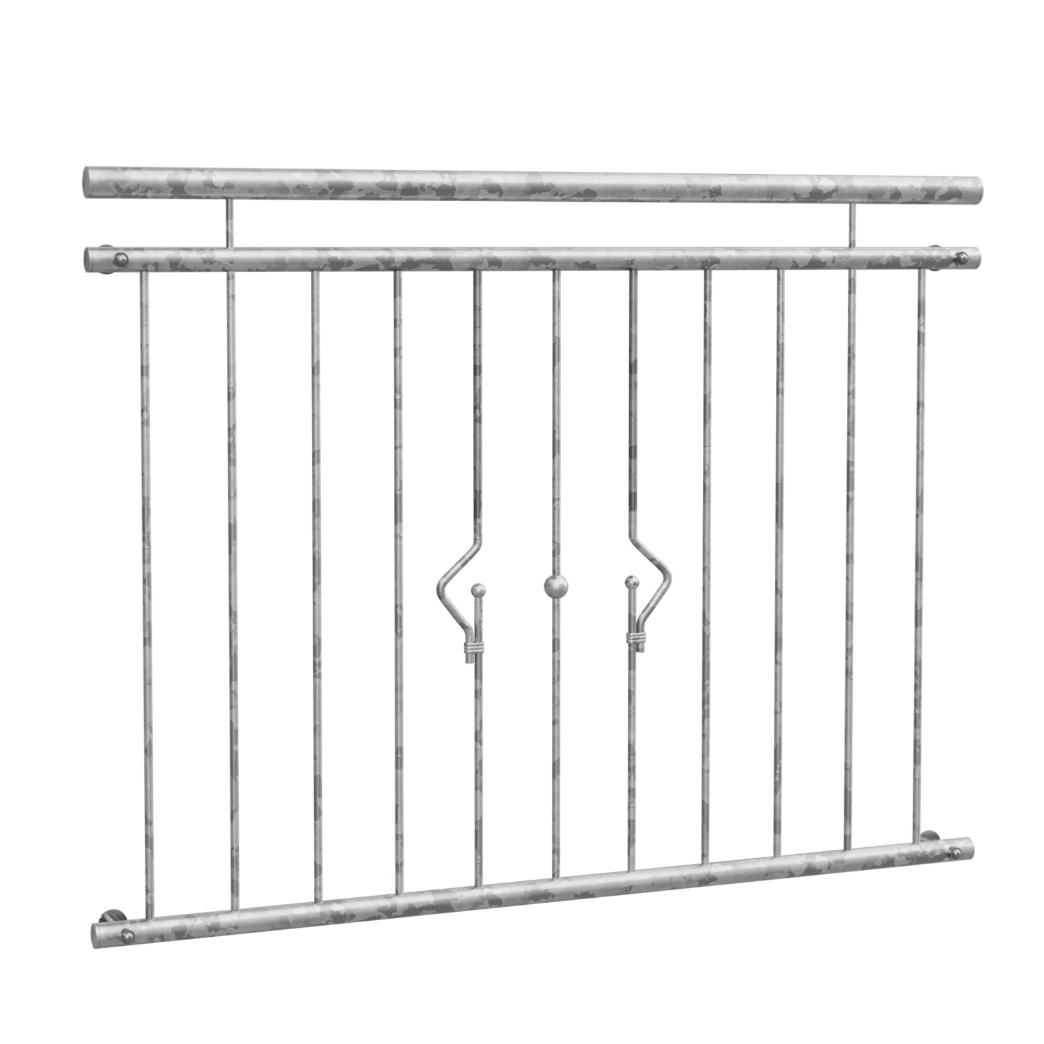 Französischer Balkon verzinkt Sonnensystem Ornament 