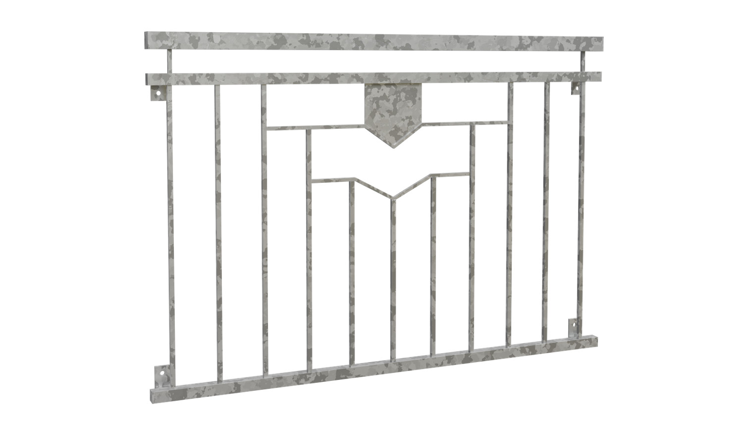 Französischer Balkon verzinkt 5-Eck Ornament 