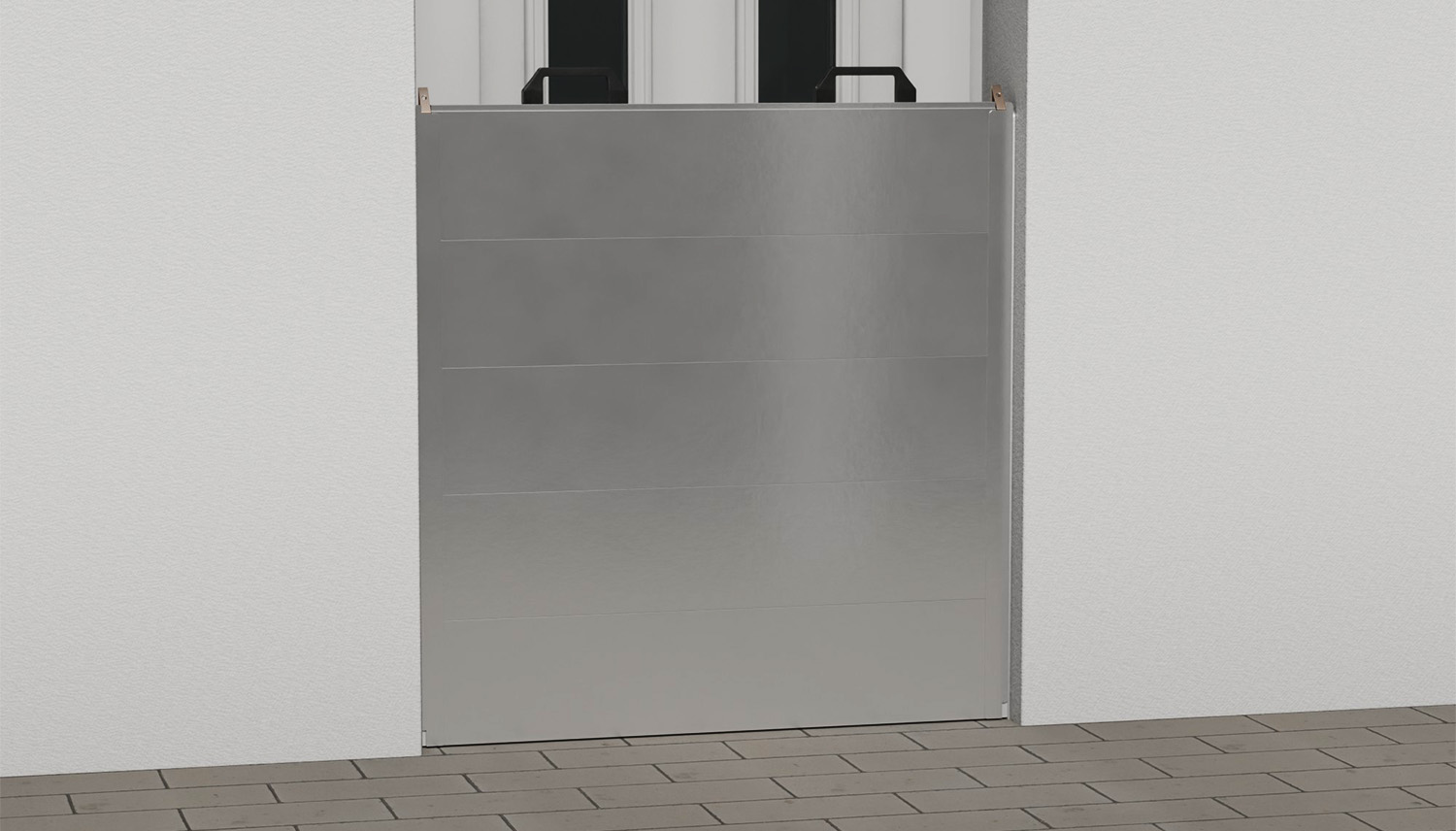 Mobile Wasserschutzwand aus Aluminium