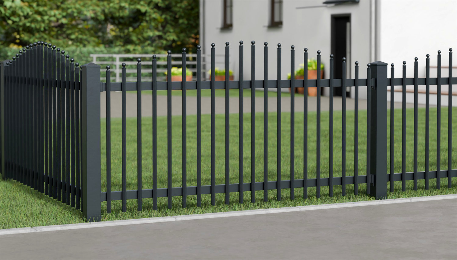 Gartenzaun Alu Palisaden Elegant, OB