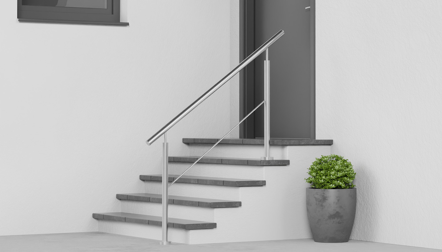 Treppengeländer Edelstahl FSG 1-6 Querstreben 